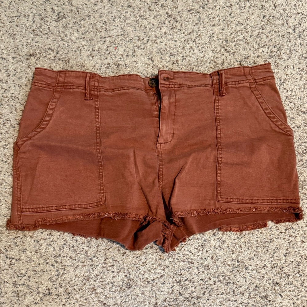 BKE Brown Jean Shorts Relaxed Fit Casual